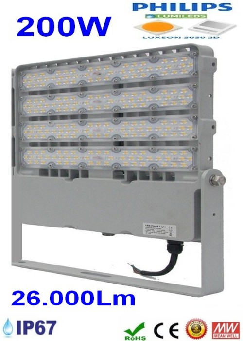 Faro proiettore a Led da 200 W IP67 26.000 Lm